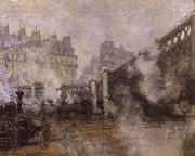 Le Pont de l-Europe Claude Monet